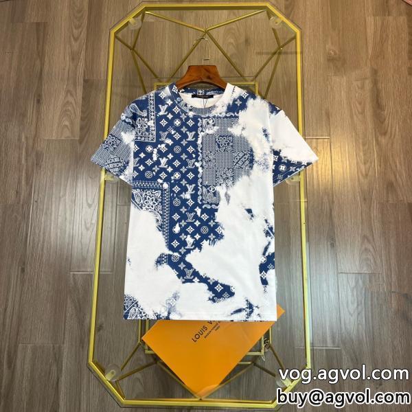 偽 ブランド サラサラの着心地優しい肌触り半袖Tシャツルイ ヴィトン