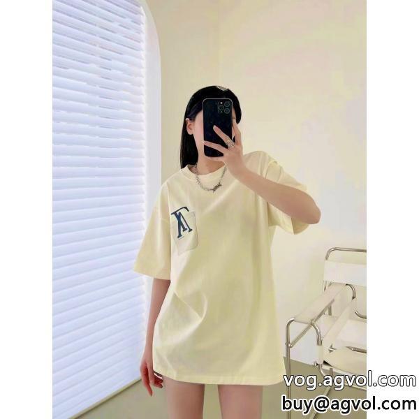 LOUIS VUITTONコピー 商品 販売肌触りの良いサラりと海外大人気アイテム半袖Tシャツ