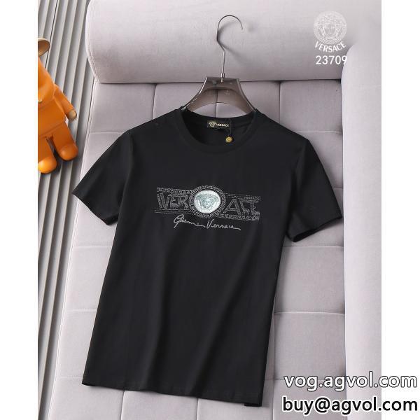 コピー 商品 販売半袖Tシャツ快適な着心地新鮮ながら上品VERSACE
