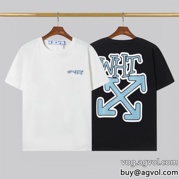 激安 ブランドオフホワイト涼しげに演出お洒落度が一段アップする半袖Tシャツ
