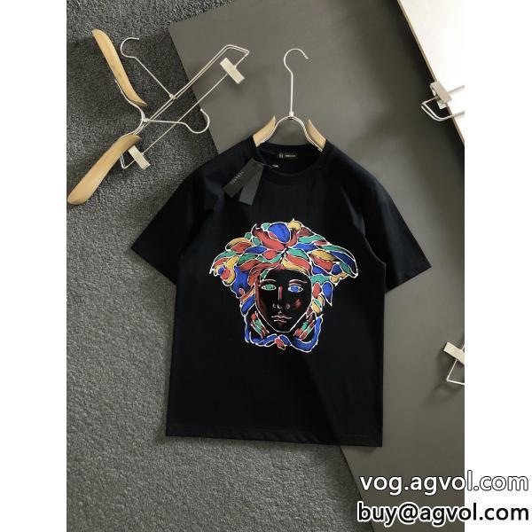 半袖Tシャツ偽 ブランド 通販ヴェルサーチ在庫セール大人な印象が溢れ出る