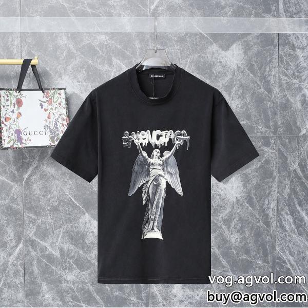 軽やかな印象甘過ぎず大人な印象にスーパー コピー 通販半袖Tシャツバレンシアガ