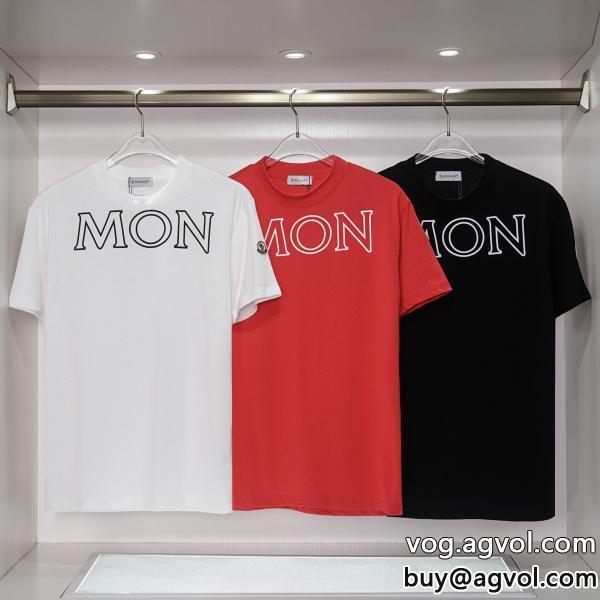 爽やかな色合い人気新作　ロゴ入り半袖Tシャツブランド 偽物MONCLER