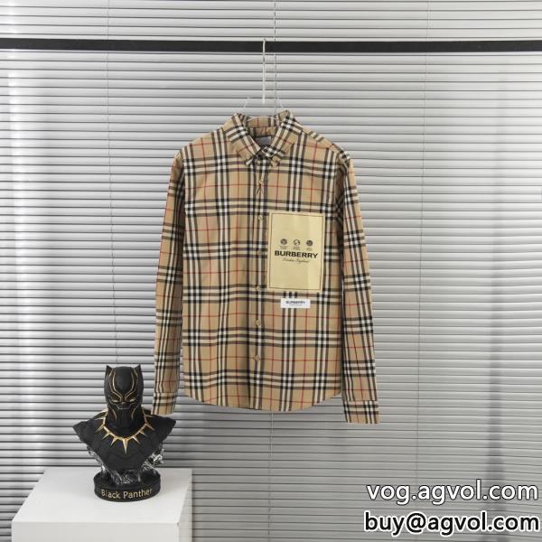 偽物 通販 BURBERRY長袖シャツ最新2026サラサラの着心地