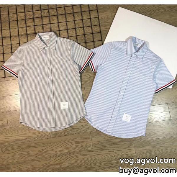 限定生産品ゆったりシルエットTHOM BROWNEブランド 激安 半袖シャツ