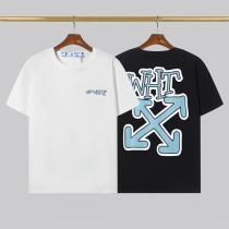 激安 ブランドオフホワイト涼しげに演出お洒落度が一段アップする半袖Tシャツ
