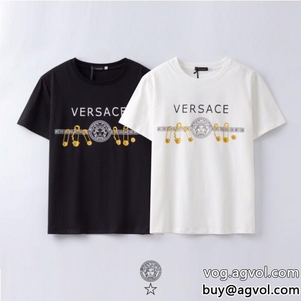 2025年流行ファッションスタイルアップ上品半袖Tシャツブランド 偽物ヴェルサーチ