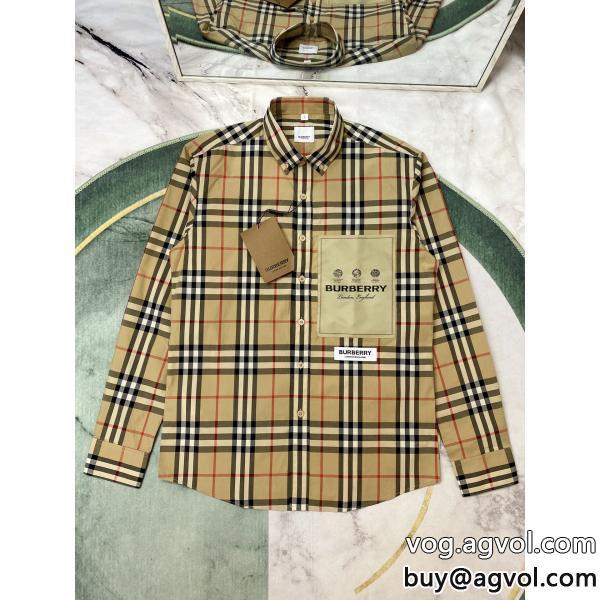 BURBERRY偽物 ブランド ショップ長袖シャツお手頃価格クラシカル