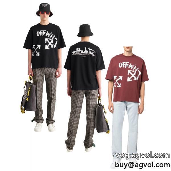 最新人気　話題沸騰中お出かけスタイル半袖TシャツOff-White偽 ブランド 