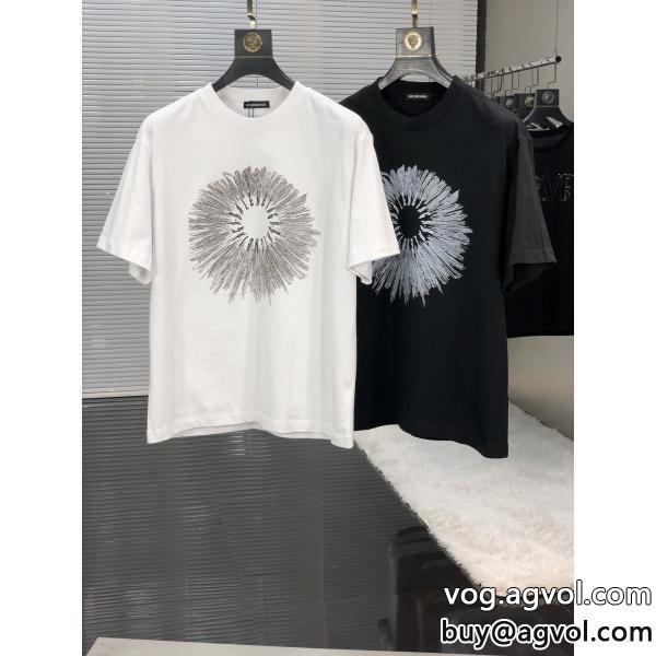 ブランド アクセサリー 激安切りっぱなしデザイン最安値半袖Tシャツバレンシアガ