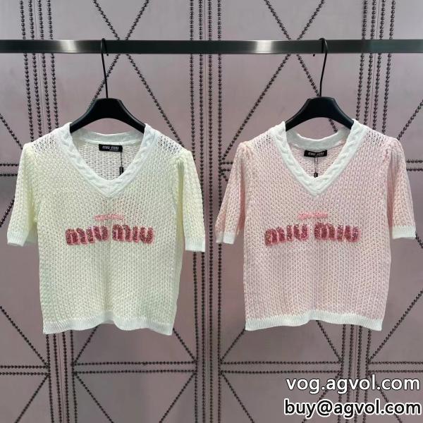 コピー ブランド 通販MIUMIU大人気セールお手軽な価格半袖Tシャツ