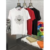 元気な印象に日本未入荷カラー偽 ブランド 販売アルマーニ半袖Tシャツ