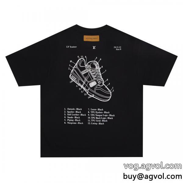 ブランド 偽物 通販LOUIS VUITTON今年の大トレンド風通しの良いフレア半袖Tシャツ