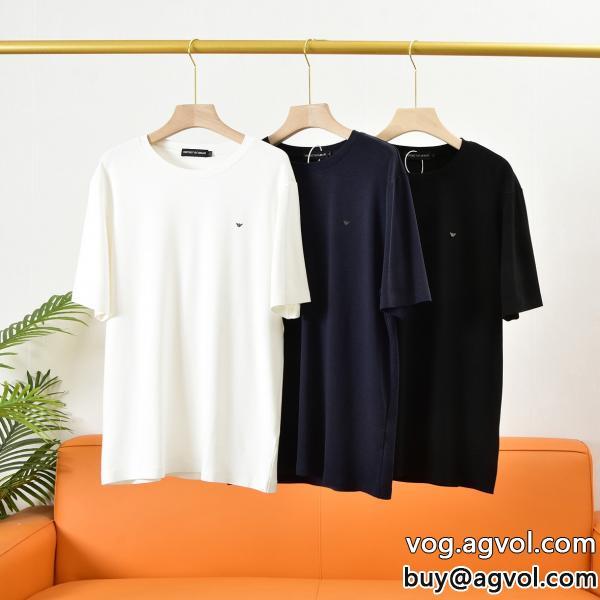 アルマーニ切りっぱなしデザイン入荷予定半袖Tシャツブランド 偽物