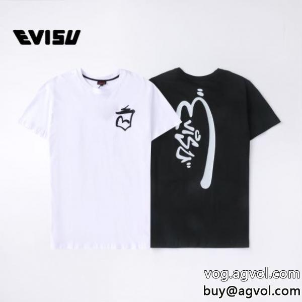 半袖Tシャツ大人の色味モード感の高い2026のスタイルEVISUブランド コピー  