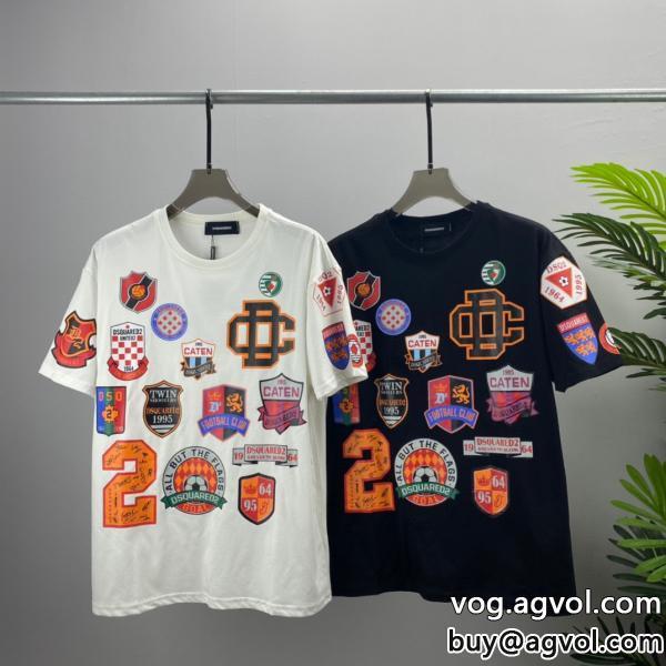DSQUARED2最新☆大人気☆話題沸騰今季はトップスにおすすめブランド コピー  半袖Tシャツ