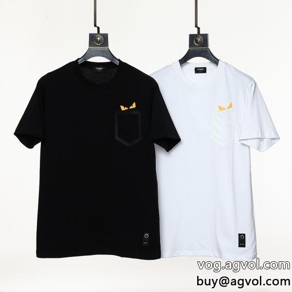 FENDI大人レディなシルエット高級感が溢れたブランド スーパー コピー 舗半袖Tシャツ
