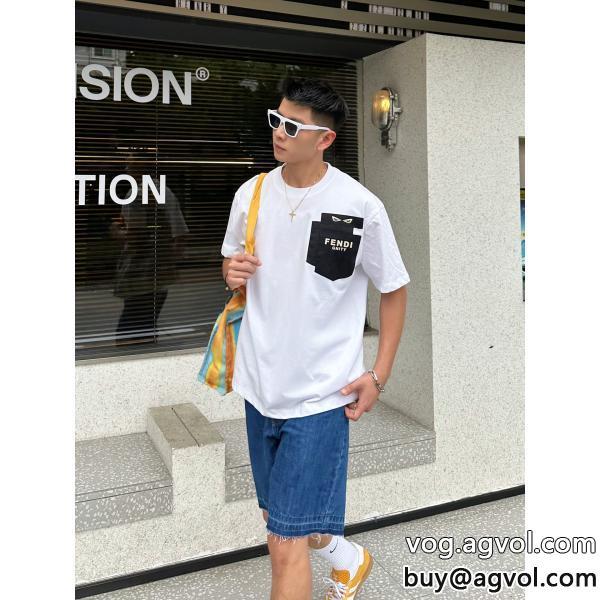 半袖Tシャツコピー ブランド 通販 安心FENDI23AWの最新アイテム即完売