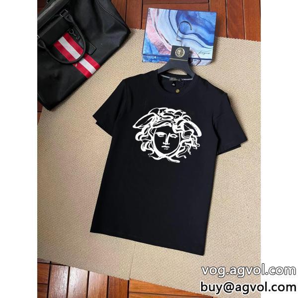半袖Tシャツヴェルサーチ爽やかな色合い高品質素材ブランド 通販 激安