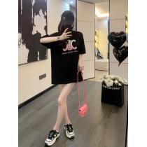 ブランド フェイクCELINE海外直送抜け感を出す半袖Tシャツ