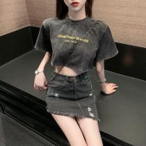 清潔感のある肌見せ大人かっこいい偽物 ブランド 激安半袖TシャツALEXANDER WANG