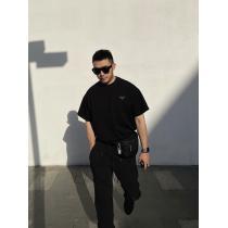 半袖Tシャツスタイルアップ上品きれいめコーデに変身PRADAブランド 激安 