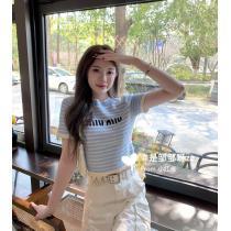 ブランド コピー 専門最安値今年の夏は着こなし半袖TシャツMIUMIU