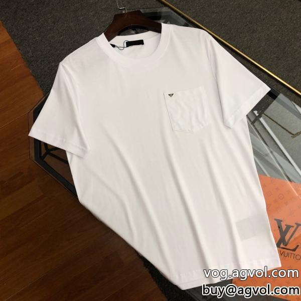 偽 ブランド 通販2026年春限定 永遠の定番涼しげな印象のプラダ半袖Tシャツ