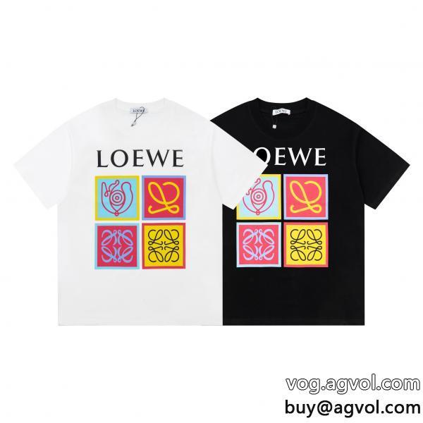 通販 ブランド半袖TシャツLOEWE着心地良くエレガント系スタイル