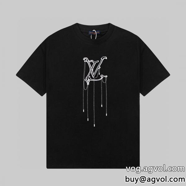 LOUIS VUITTONブランド コピー s 級爽やかな色合いトップスをインするスタイル半袖Tシャツ