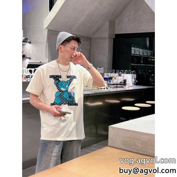 ブランド 激安 抜け感スゴイ涼しげに演出LOUIS VUITTON半袖Tシャツ