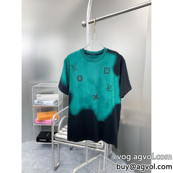 コピー ブランドルイ ヴィトンスタイルUP効果ありロゴがかっこいい半袖Tシャツ