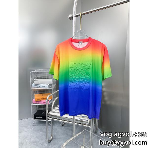 偽物 ブランド 激安シンプルなデザイン23新作限定版プリントロエベ半袖Tシャツ