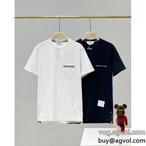 大人着用可透け感新作がイチ推しスーパー コピー ブランドTHOM BROWNE半袖Tシャツ