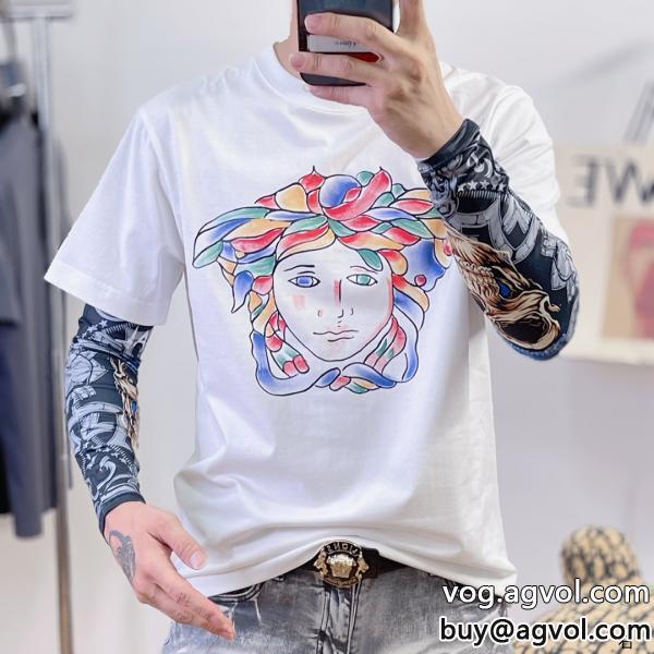 ヴェルサーチ売切続出　上質な素材コピー 商品 ブランド半袖Tシャツ