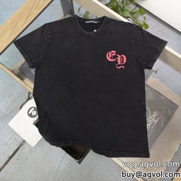 偽物 ブランド 激安半袖TシャツCHROME HEARTS控えめにしてヘルシーな印象気分も上がるきれいめハッピ