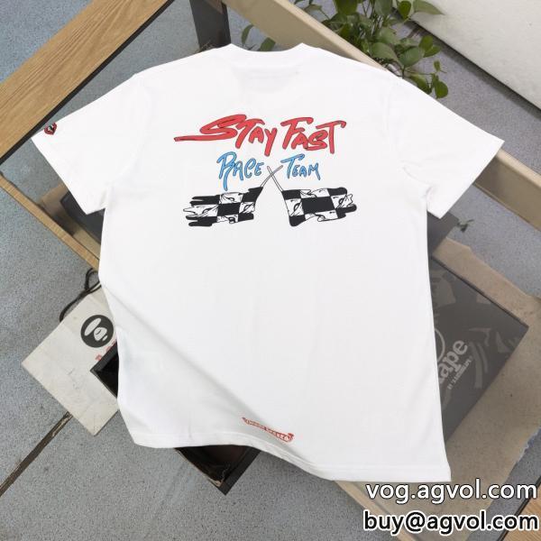 クロムハーツ半袖Tシャツ柔らかな着心地柔らかい雰囲気にまとめてブランド スーパー コピー