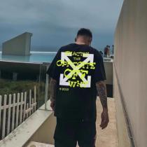リラックス感急上昇大胆なカジュアルダウン偽 ブランド 販売半袖Tシャツオフホワイト