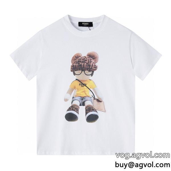 FENDI激安 ブランド 通販半袖Tシャツ発表の新作モデルゆったりシルエット