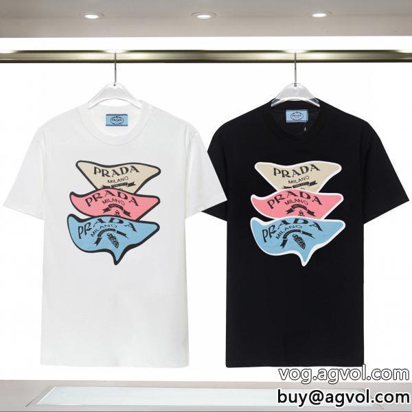 プラダ春らしいきれい色のように即発送最新作2026 偽物 通販 半袖Tシャツ