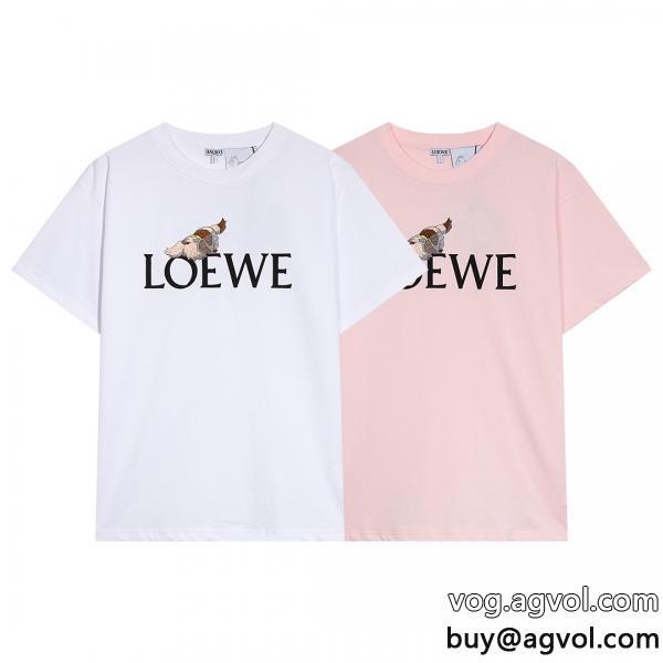 ちょっと大人の印象涼しげな印象のロエベ半袖Tシャツブランド 激安 