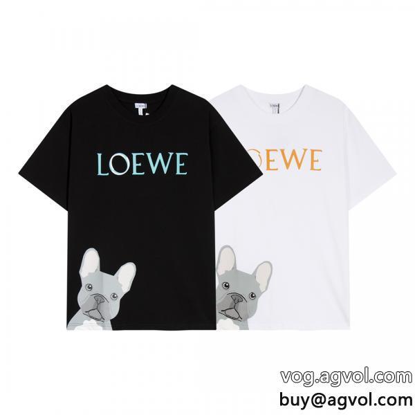 海外限定大人っぽいデザインロエベブランド 品 スーパー コピー半袖Tシャツ