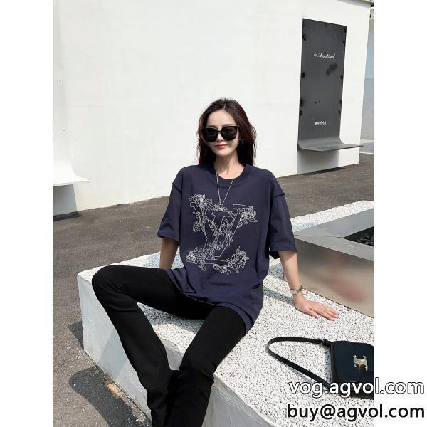 半袖Tシャツ通勤にもOKロゴが素敵コピー 商品 ブランドLOUIS VUITTON