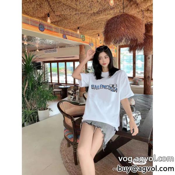 夏の暑い日にも快適に格好良い半袖Tシャツbalenciaga激安 通販 専門
