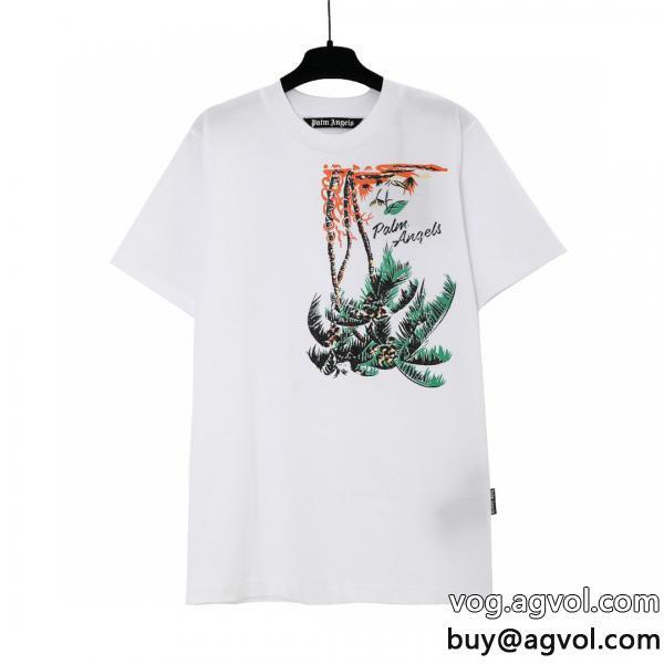 ブランド レプリカきちんと感が抜群透け感の持つ涼しげな印象半袖TシャツPalm Angels