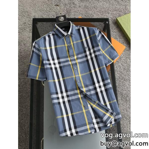 BURBERRYスーパー コピー 安心 超カッコイイ夏らしく爽やかな印象半袖シャツ