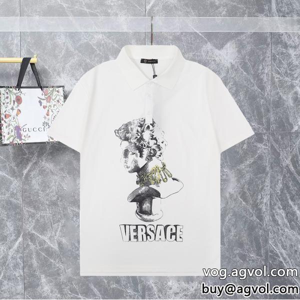 春らしい繊細なアイテム今年流大人っぽさブランド レプリカ半袖シャツVERSACE