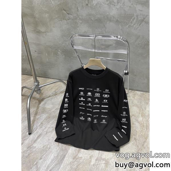 スーパー ブランド コピーきれいめ上品にファッション感が急上昇！balenciaga長袖Tシャツ