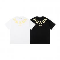 偽物 ブランド半袖TシャツPRADA限定版プリントトレンドを追求した新作