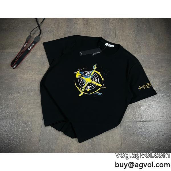 ストーンアイランドブランド 偽物 通販品良くおしゃれ今っぽいトレンド半袖Tシャツ